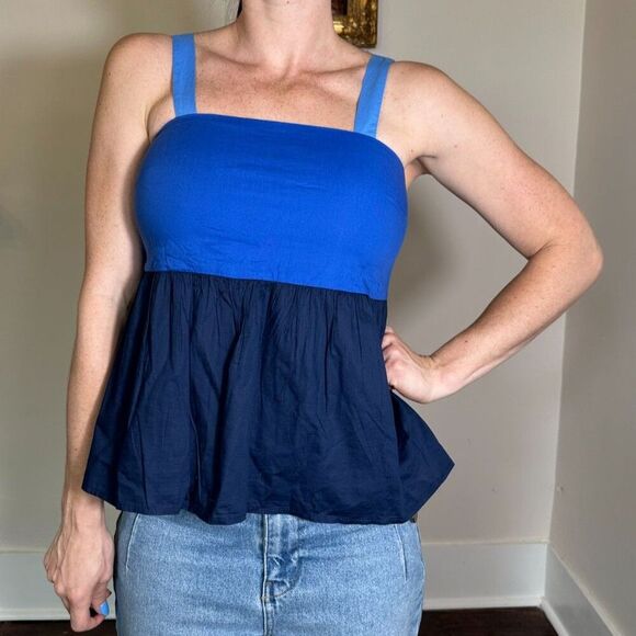 Loft Colorblock Peplum Cami Top Size 0 NWT! - Picture 2 of 4